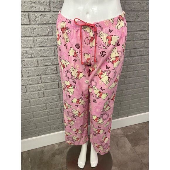 Disney Winnie The Pooh Women's Pink Lounge/ Pajama Pant Size M - Picture 1 of 7